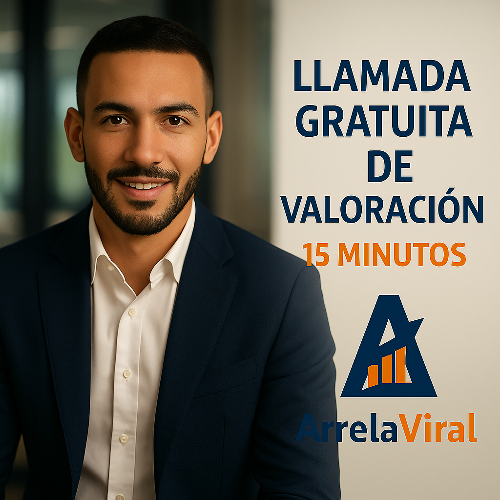Persona joven hablando por videollamada con cliente, representando una asesoría de marketing digital gratuita de ArrelaViral.
