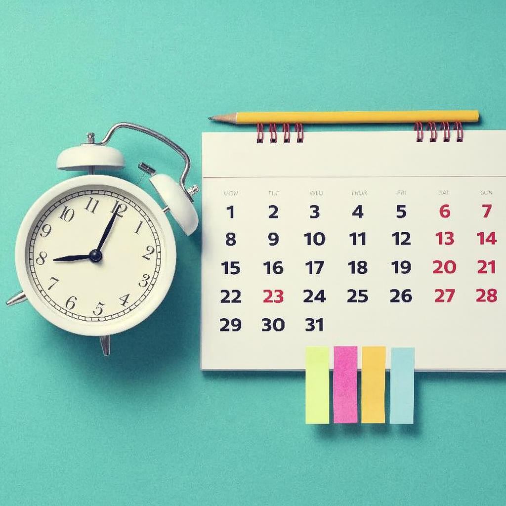 Calendario y reloj para agendar cita en ArrelaViral, agencia de marketing digital profesional